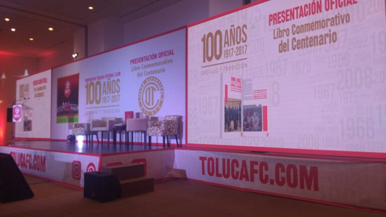 Integración de Servicios Audiovisuales para la Presentación del Libro del Centenario del Deportivo Toluca